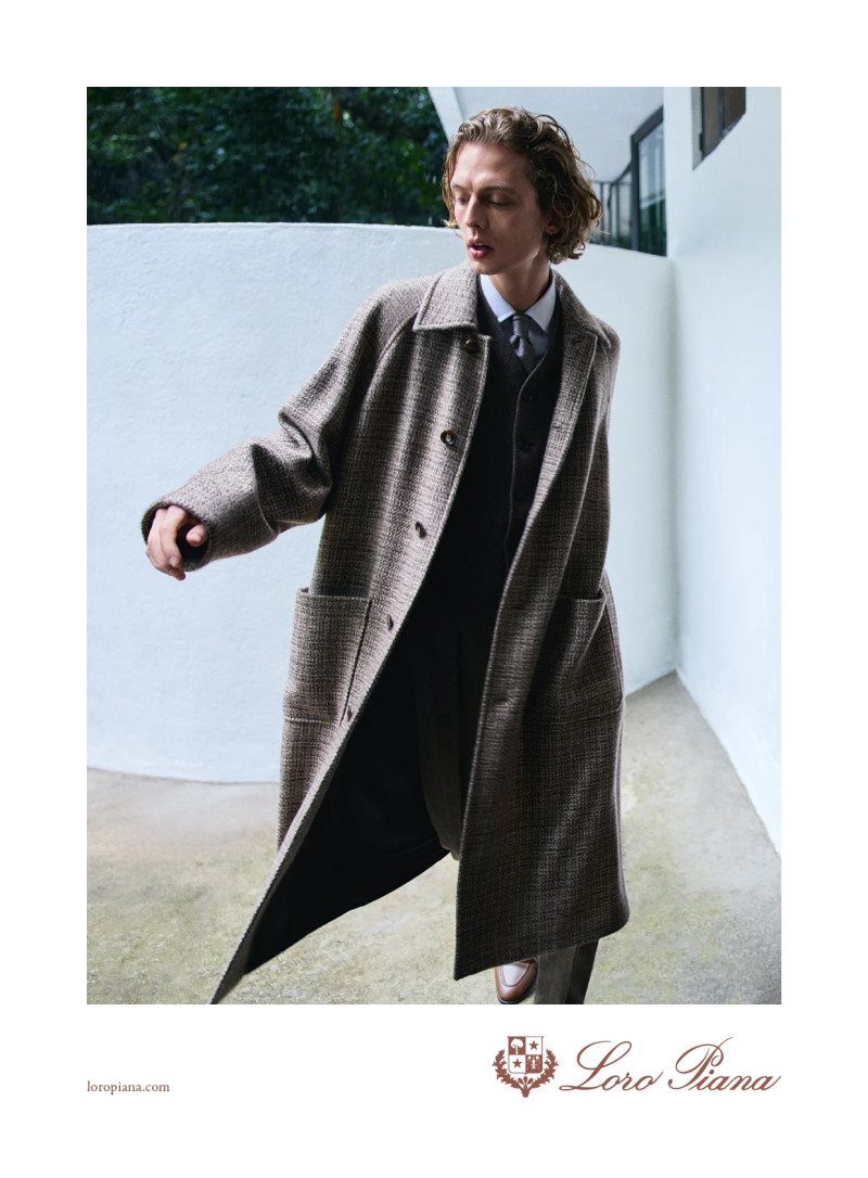 Leon Dame featured in  the Loro Piana advertisement for Spring 2025