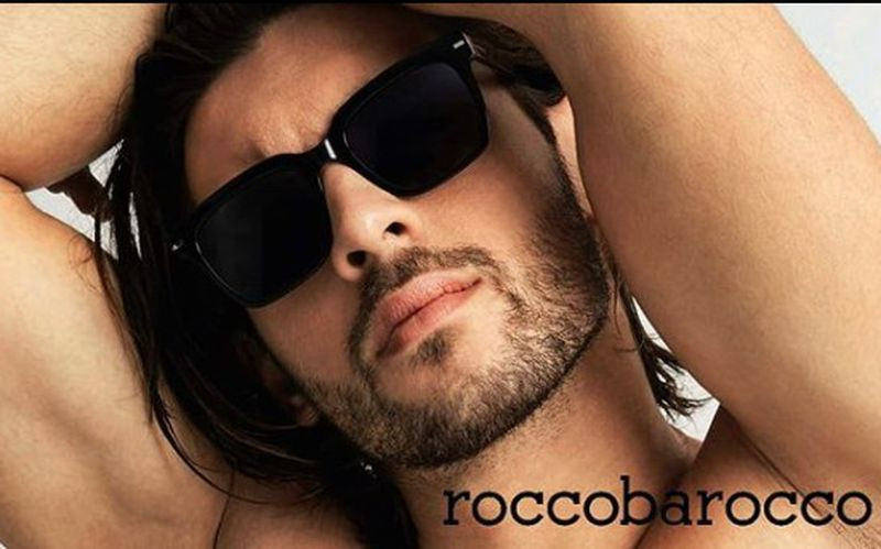 Cyril Certain featured in  the roccobarocco Eyewear advertisement for Autumn/Winter 2018