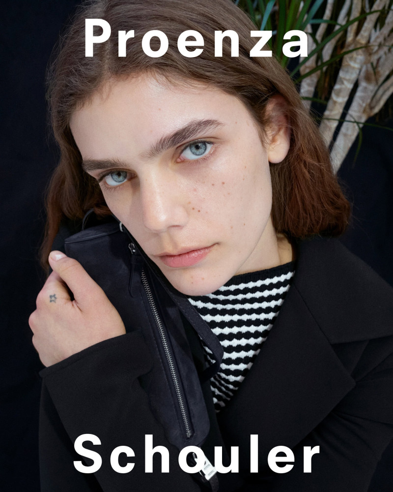 Betsy Gaghan featured in  the Proenza Schouler advertisement for Spring/Summer 2025