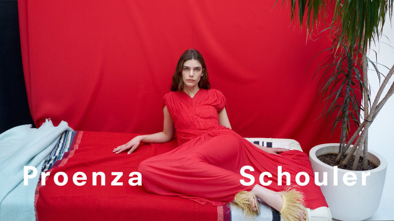 Betsy Gaghan featured in  the Proenza Schouler advertisement for Spring/Summer 2025