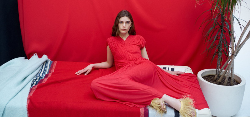 Betsy Gaghan featured in  the Proenza Schouler advertisement for Spring/Summer 2025
