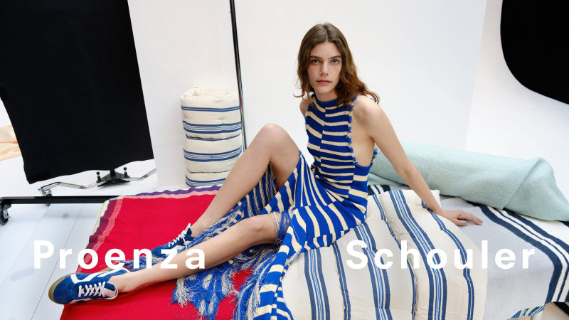 Betsy Gaghan featured in  the Proenza Schouler advertisement for Spring/Summer 2025