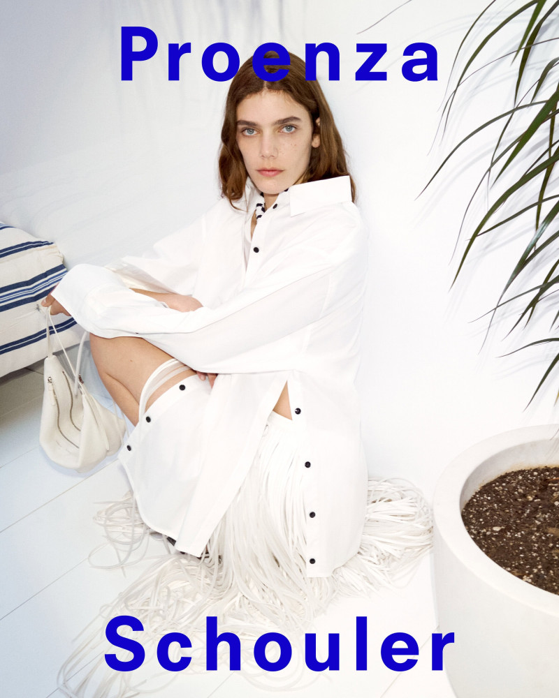 Betsy Gaghan featured in  the Proenza Schouler advertisement for Spring/Summer 2025