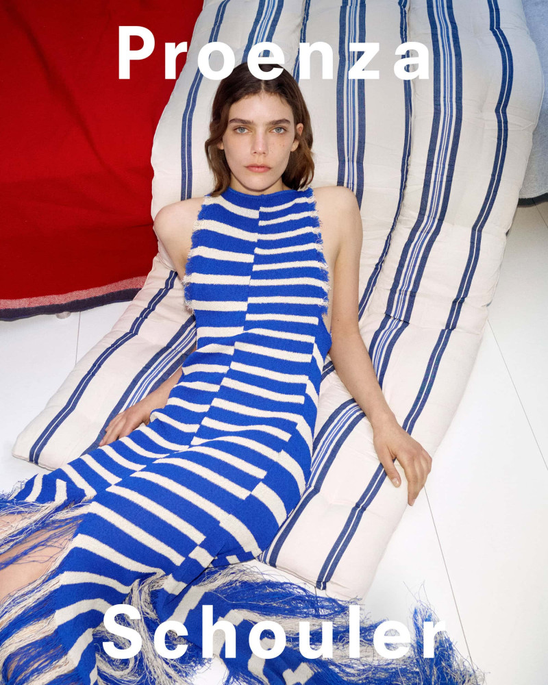 Betsy Gaghan featured in  the Proenza Schouler advertisement for Spring/Summer 2025