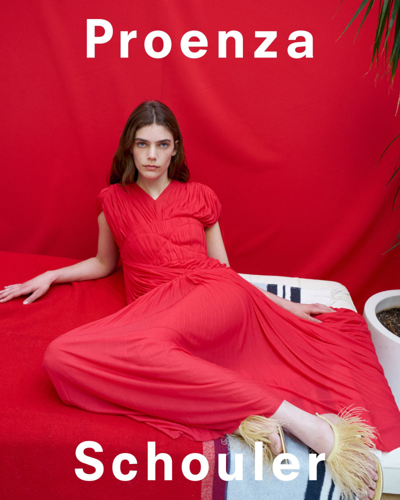 Betsy Gaghan featured in  the Proenza Schouler advertisement for Spring/Summer 2025