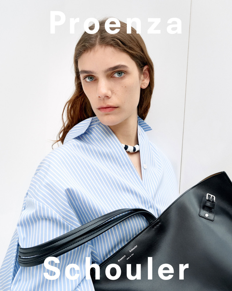 Betsy Gaghan featured in  the Proenza Schouler advertisement for Spring/Summer 2025