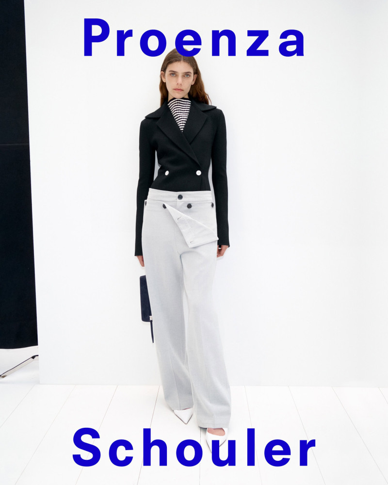 Betsy Gaghan featured in  the Proenza Schouler advertisement for Spring/Summer 2025