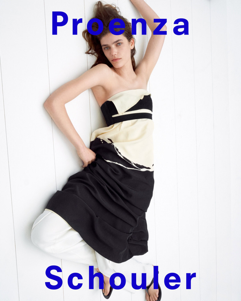 Betsy Gaghan featured in  the Proenza Schouler advertisement for Spring/Summer 2025