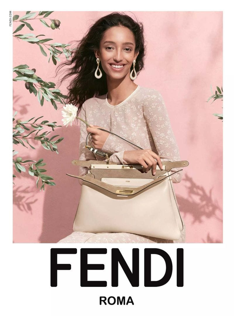 Mona Tougaard featured in  the Fendi advertisement for Spring/Summer 2025