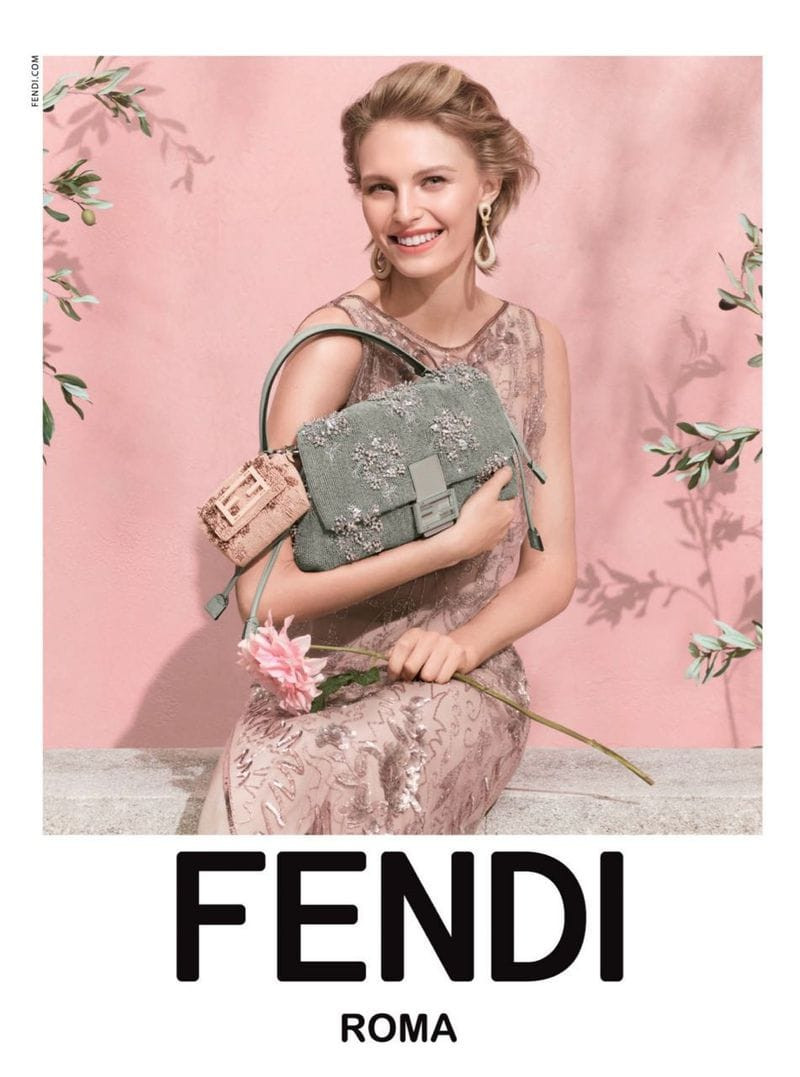 Karolina Spakowski featured in  the Fendi advertisement for Spring/Summer 2025