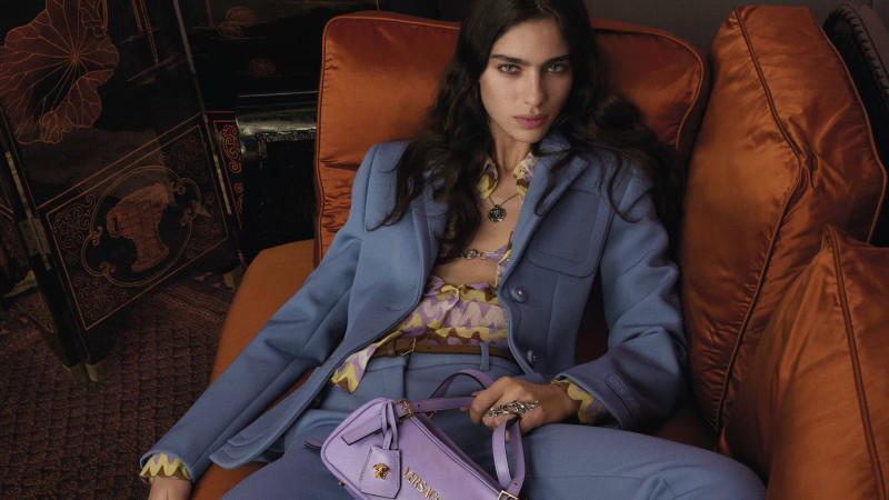 Loli Bahia featured in  the Versace advertisement for Spring/Summer 2025
