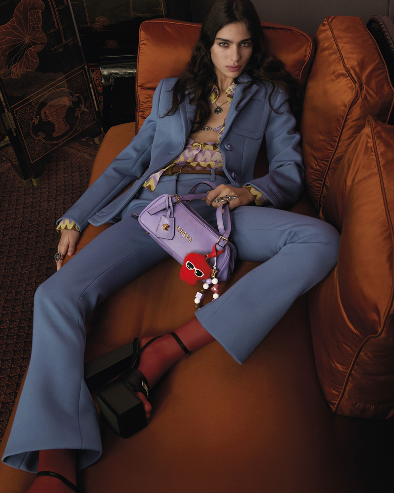 Loli Bahia featured in  the Versace advertisement for Spring/Summer 2025
