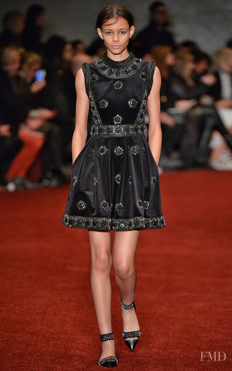 Binx Walton featured in  the Erdem fashion show for Autumn/Winter 2014