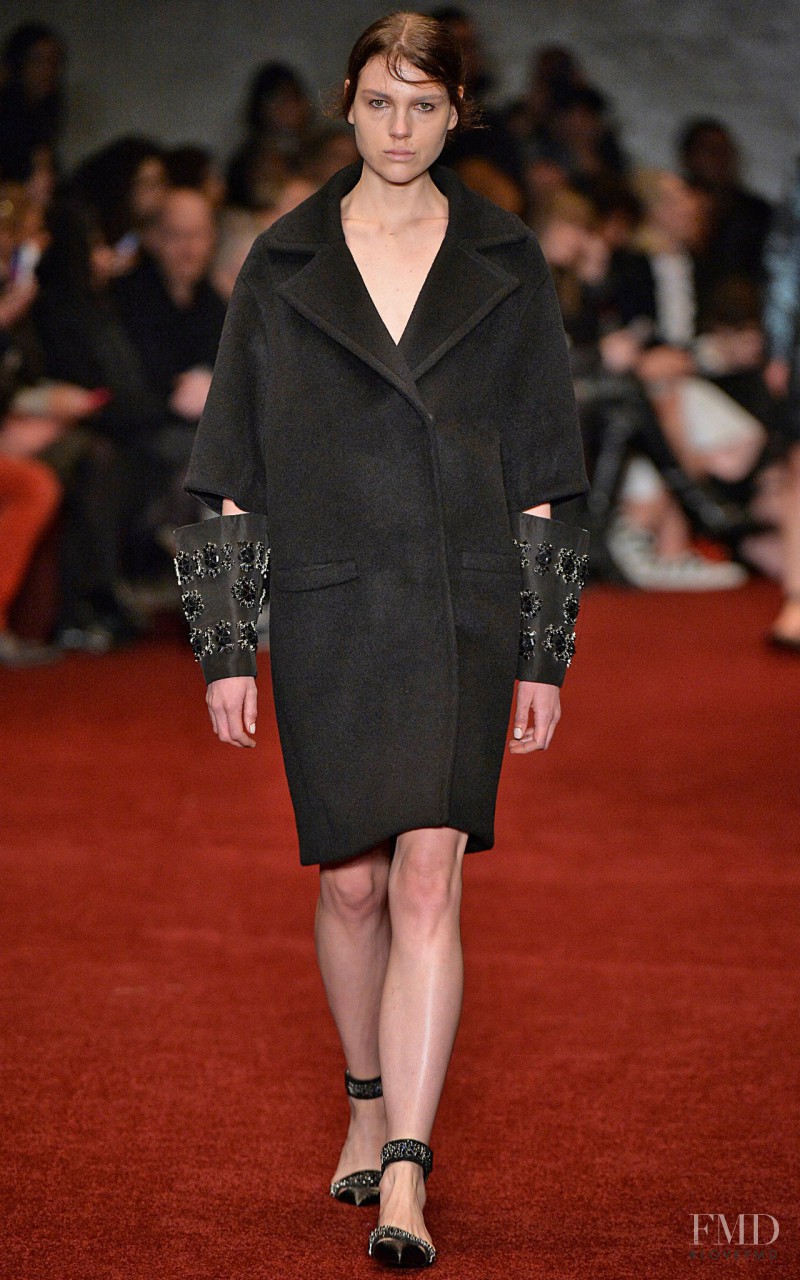 Emma Champtaloup featured in  the Erdem fashion show for Autumn/Winter 2014