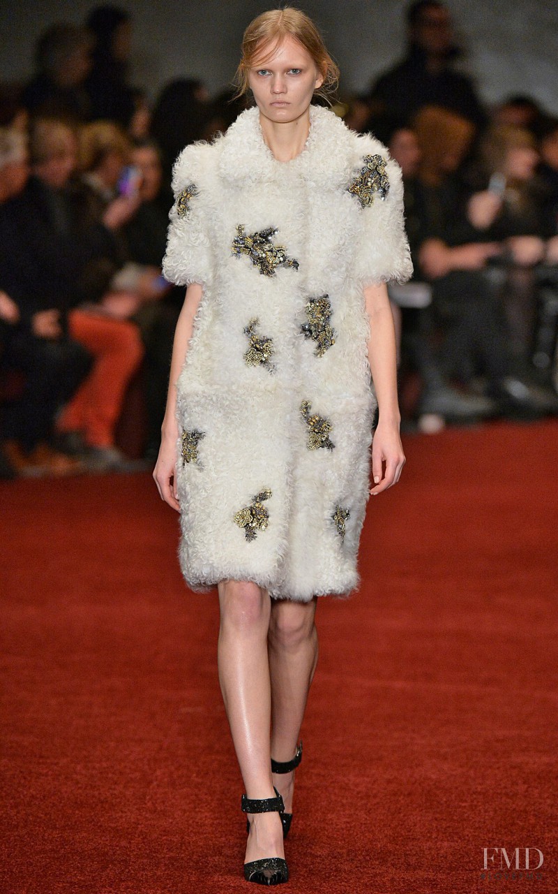 Ksenia Malanova featured in  the Erdem fashion show for Autumn/Winter 2014