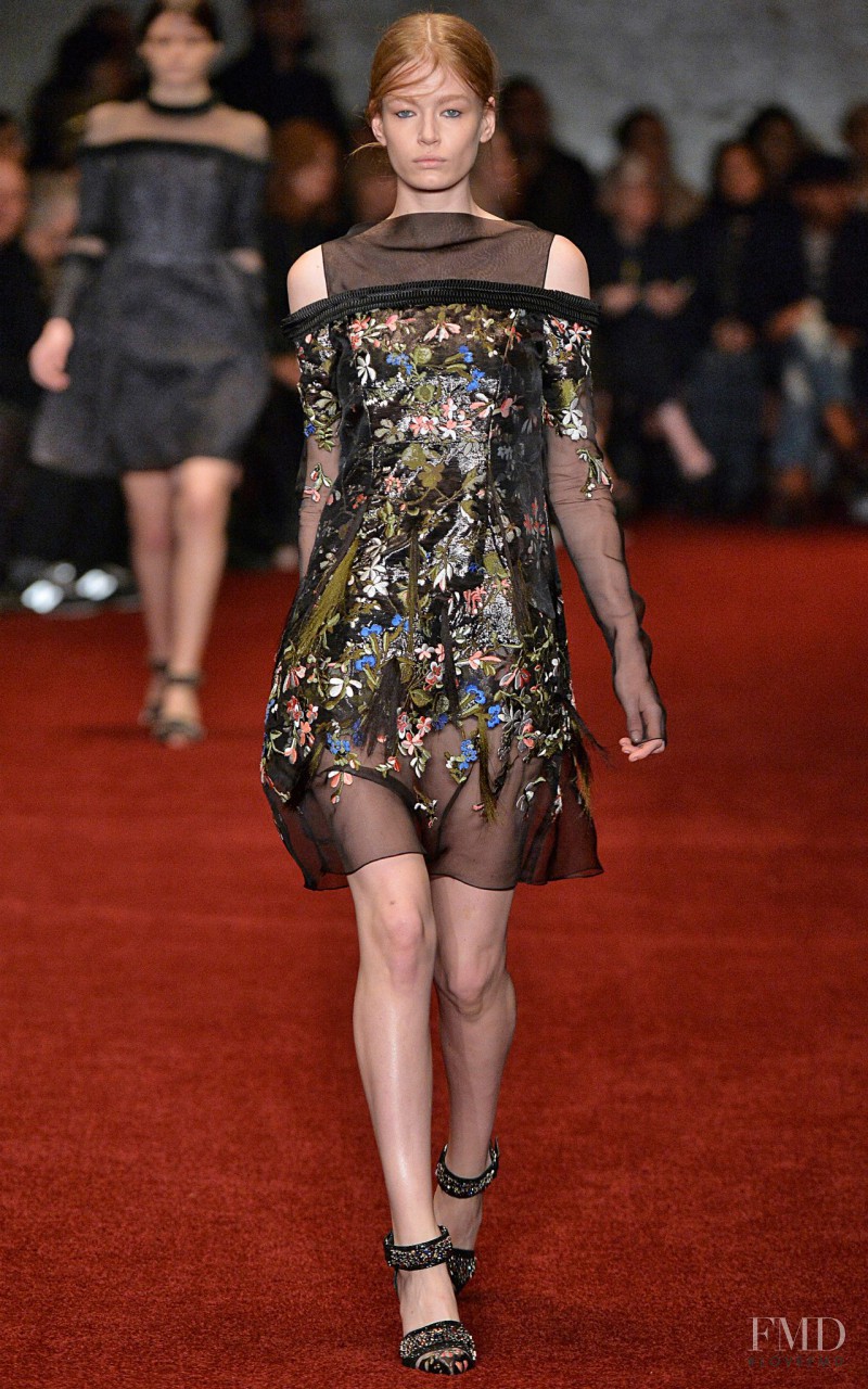 Hollie May Saker featured in  the Erdem fashion show for Autumn/Winter 2014