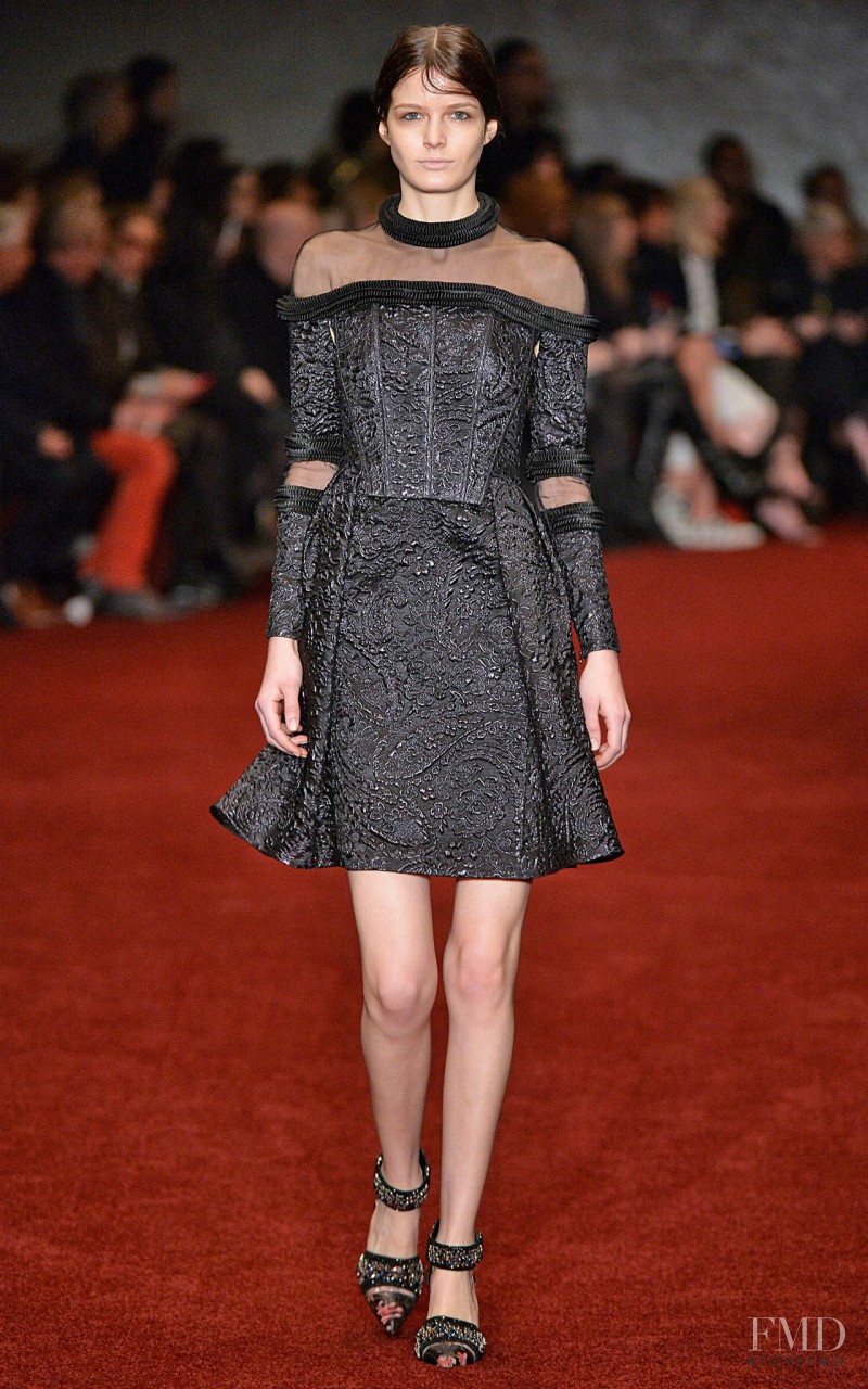 Zlata Mangafic featured in  the Erdem fashion show for Autumn/Winter 2014