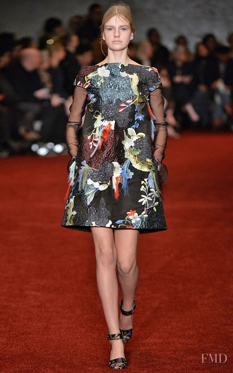 Ieva Palionyte featured in  the Erdem fashion show for Autumn/Winter 2014