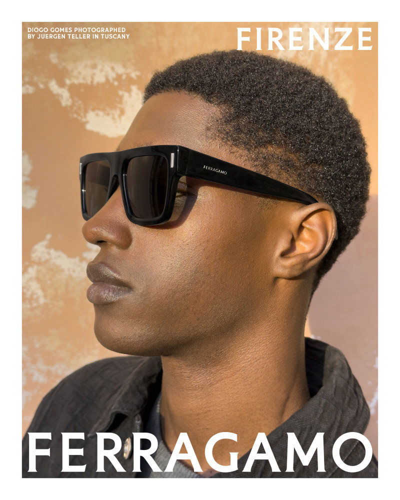 Diogo Gomes featured in  the Salvatore Ferragamo advertisement for Spring/Summer 2025