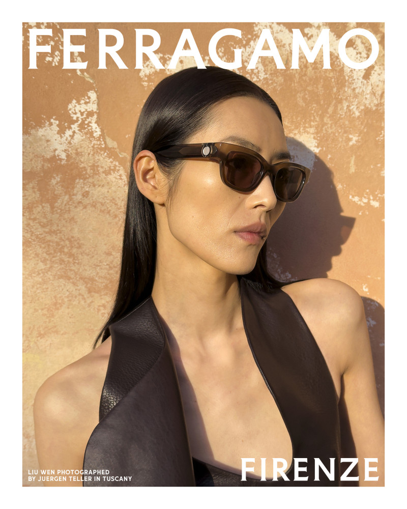 Liu Wen featured in  the Salvatore Ferragamo advertisement for Spring/Summer 2025