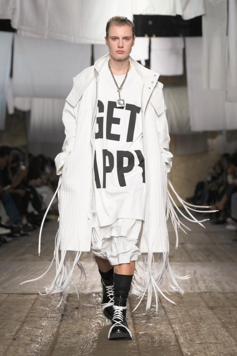 Elio Berenett featured in  the Moschino fashion show for Spring/Summer 2025