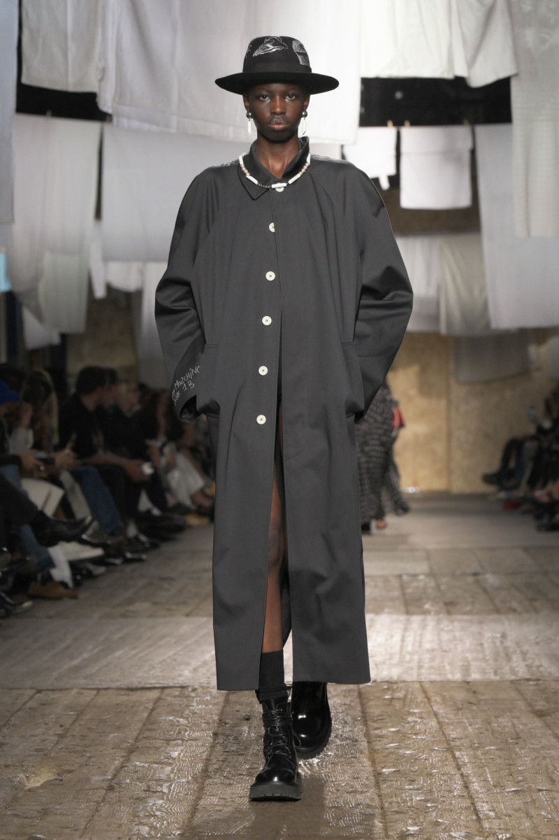 Abuk Manyang Adeer featured in  the Moschino fashion show for Spring/Summer 2025