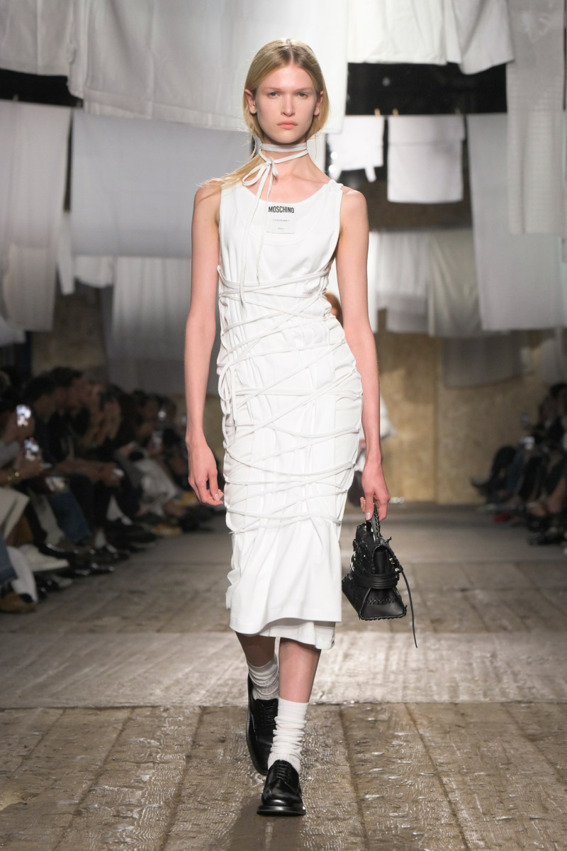 Sascha Alexandra Rajasalu featured in  the Moschino fashion show for Spring/Summer 2025