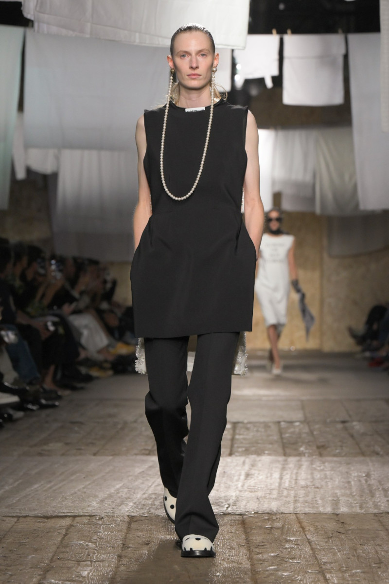 Julia Nobis featured in  the Moschino fashion show for Spring/Summer 2025