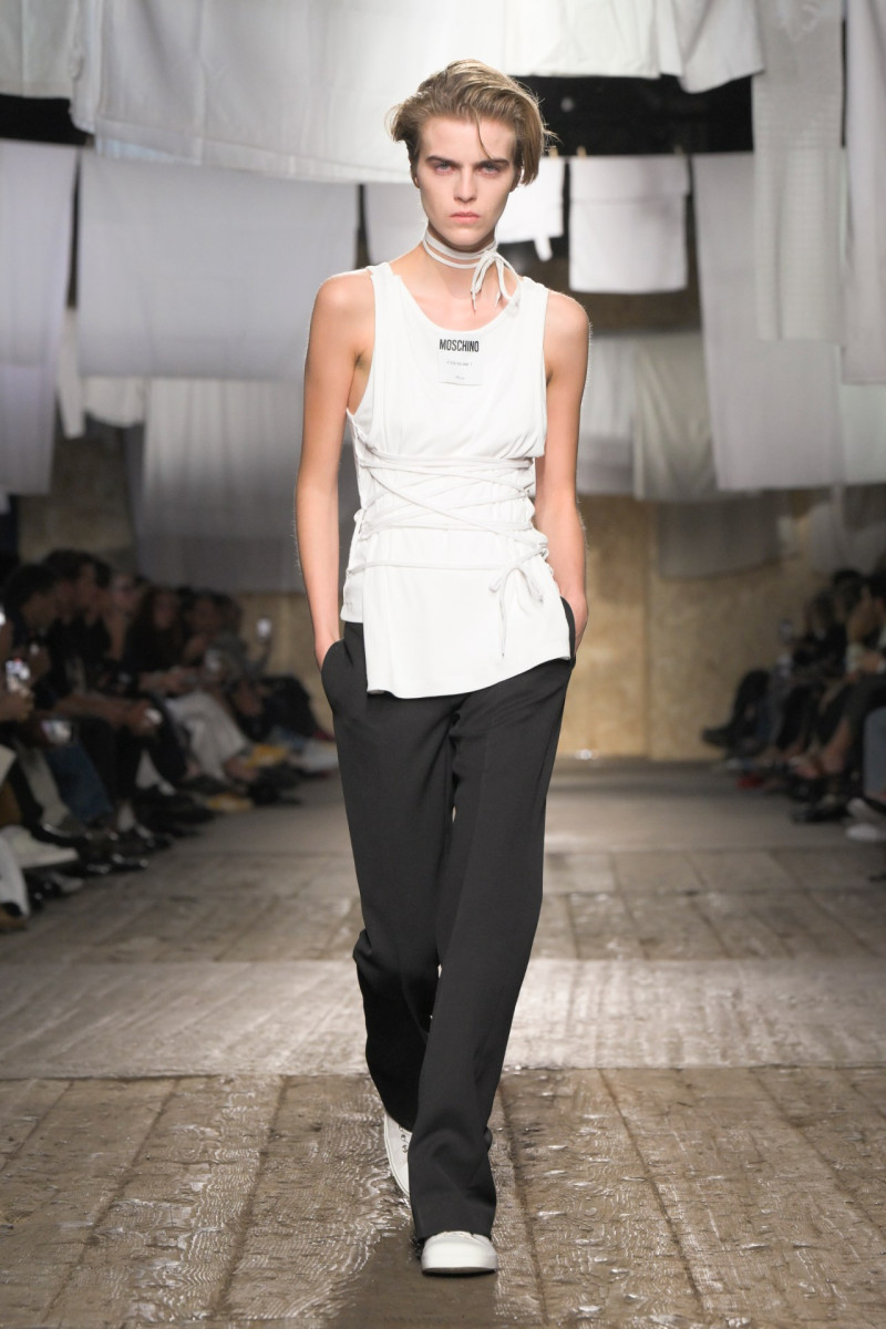 Libby Bennett featured in  the Moschino fashion show for Spring/Summer 2025