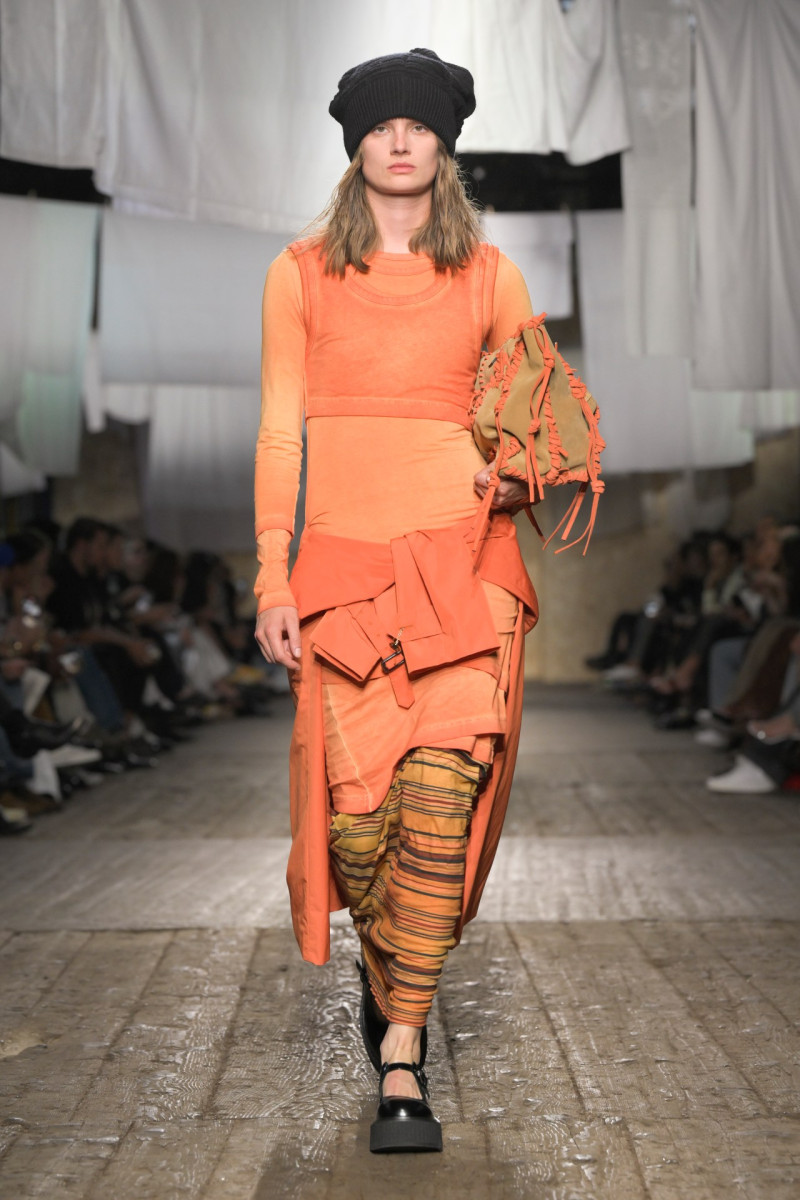Evie Saunders featured in  the Moschino fashion show for Spring/Summer 2025