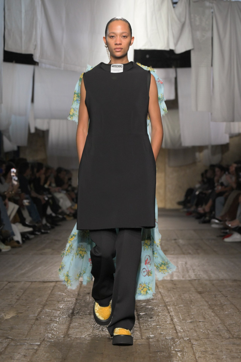 Selena Forrest featured in  the Moschino fashion show for Spring/Summer 2025