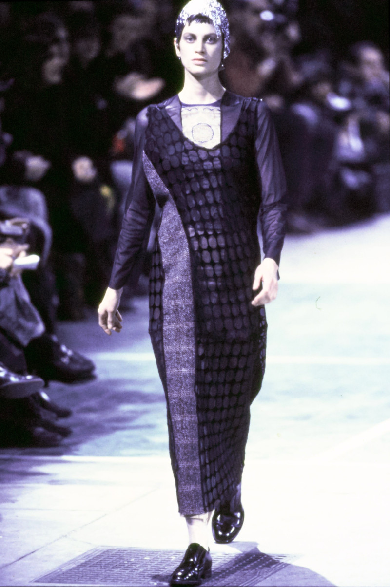 Kristen McMenamy featured in  the Comme Des Garcons fashion show for Autumn/Winter 1993