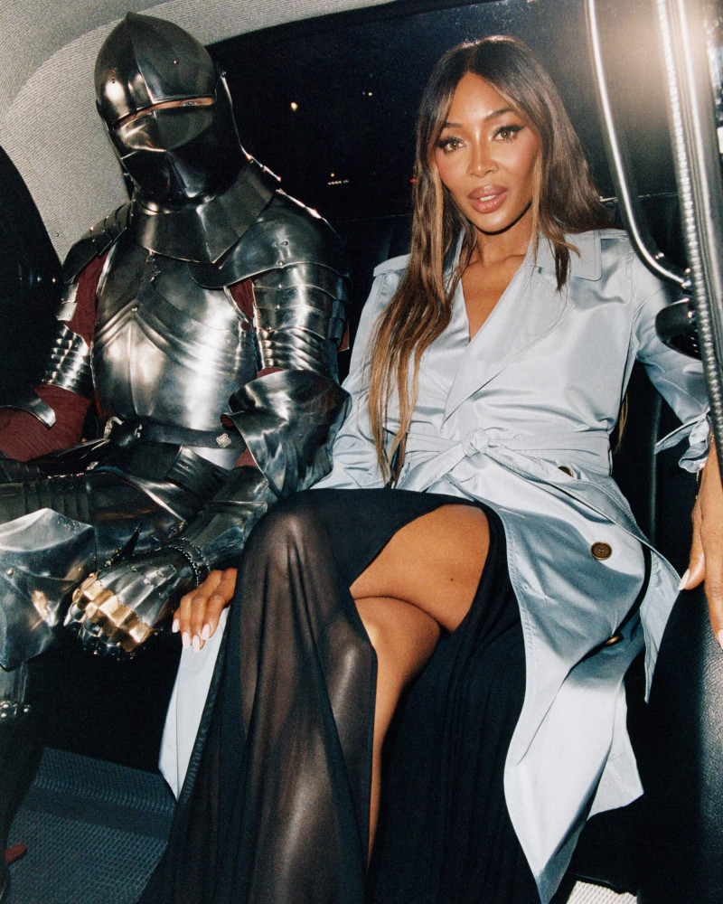 Naomi Campbell featured in  the Burberry London in Love 2025 Campaign advertisement for Spring/Summer 2025