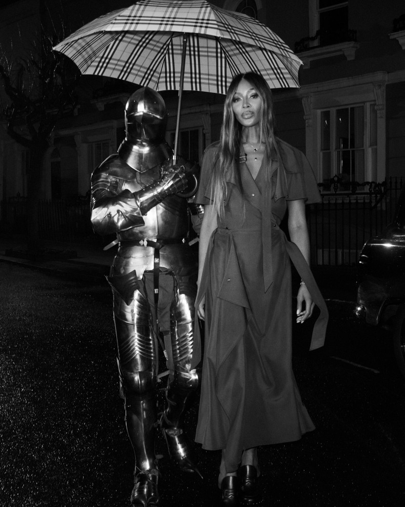 Naomi Campbell featured in  the Burberry London in Love 2025 Campaign advertisement for Spring/Summer 2025