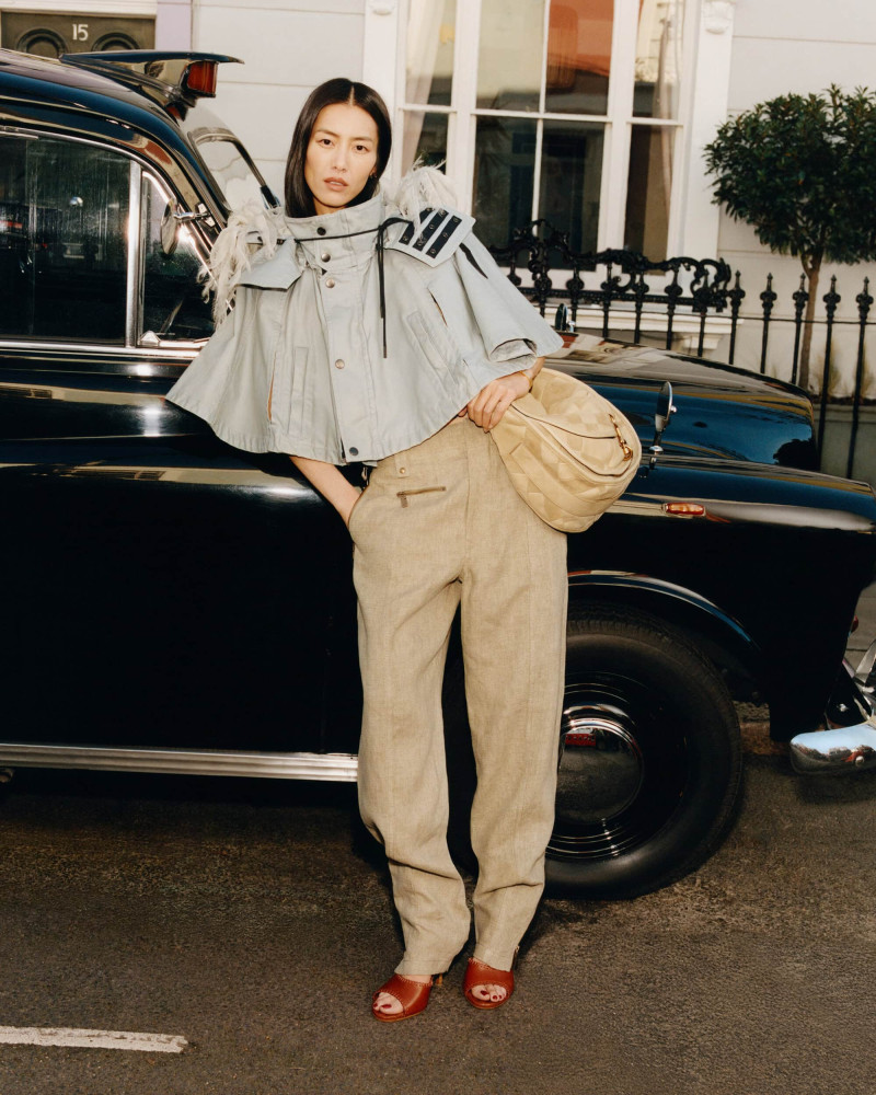 Liu Wen featured in  the Burberry London in Love 2025 Campaign advertisement for Spring/Summer 2025