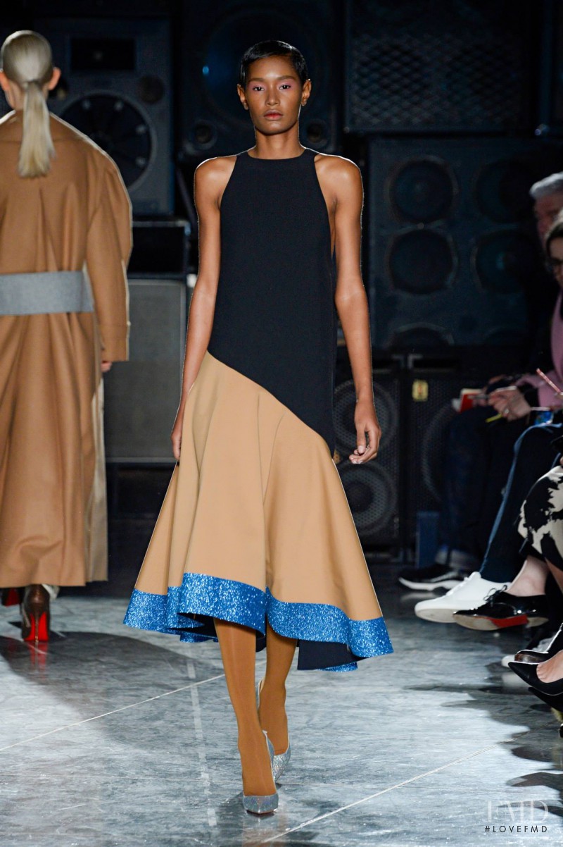 Ysaunny Brito featured in  the Jonathan Saunders fashion show for Autumn/Winter 2014