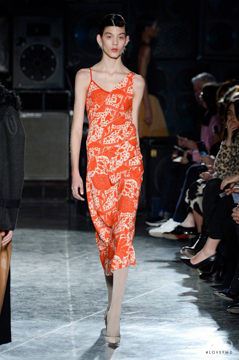 Ewa Wladymiruk featured in  the Jonathan Saunders fashion show for Autumn/Winter 2014