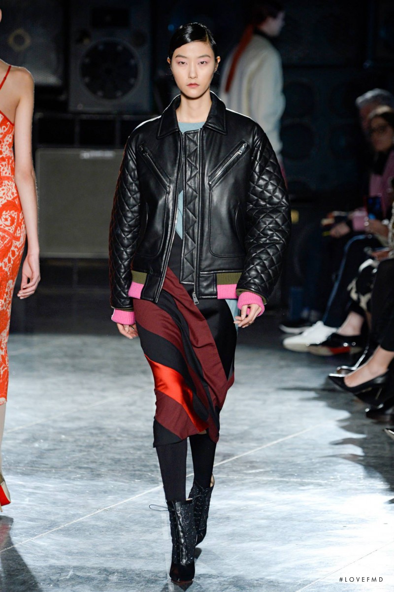 Ji Hye Park featured in  the Jonathan Saunders fashion show for Autumn/Winter 2014
