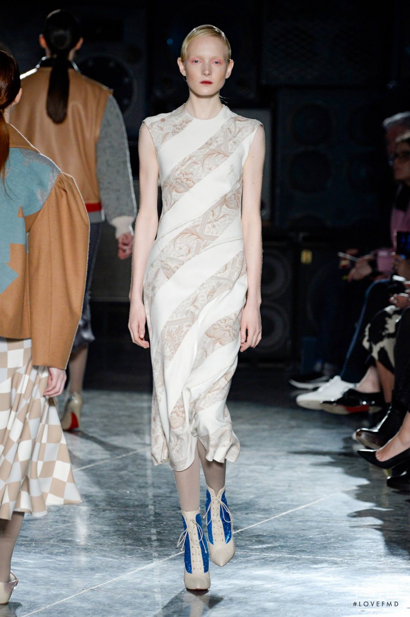 Maja Salamon featured in  the Jonathan Saunders fashion show for Autumn/Winter 2014