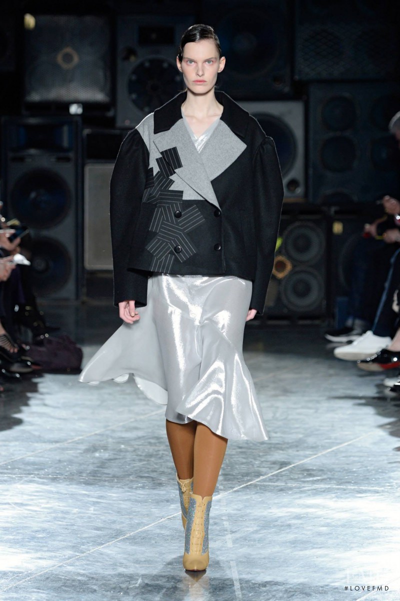 Lisa Verberght featured in  the Jonathan Saunders fashion show for Autumn/Winter 2014