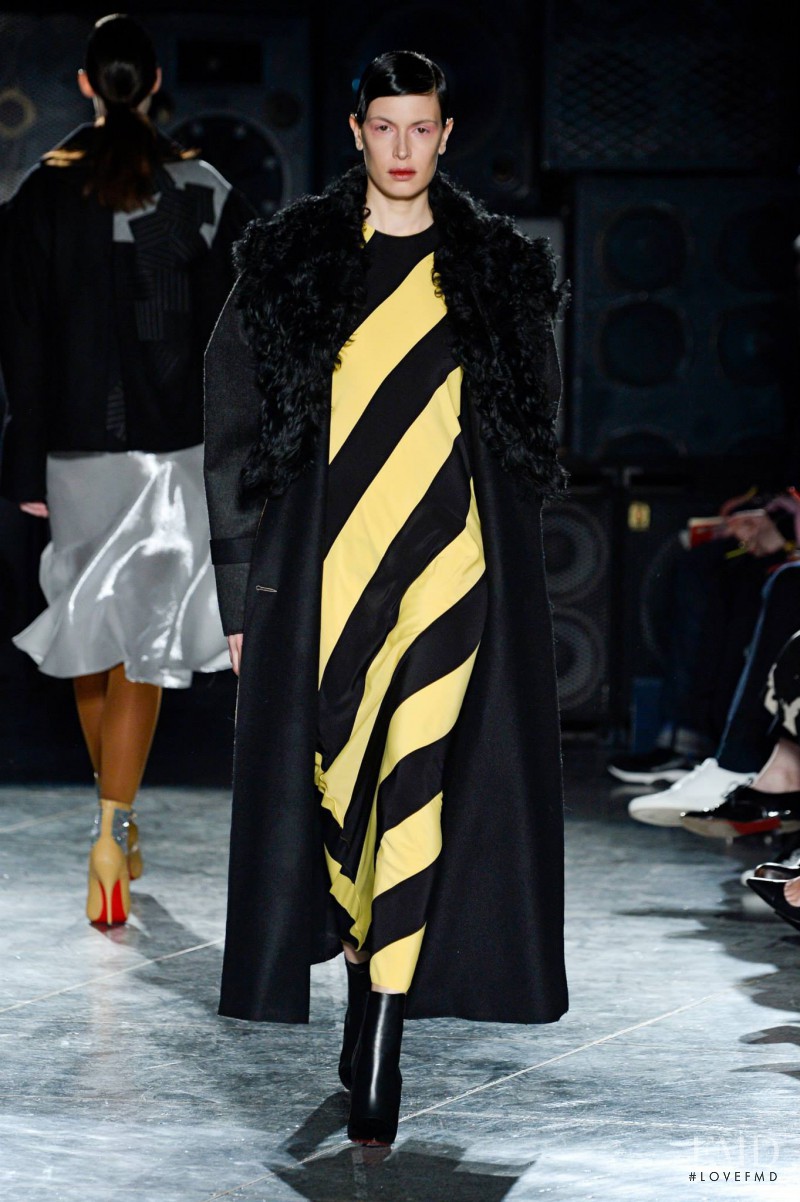 Sabrina Ioffreda featured in  the Jonathan Saunders fashion show for Autumn/Winter 2014