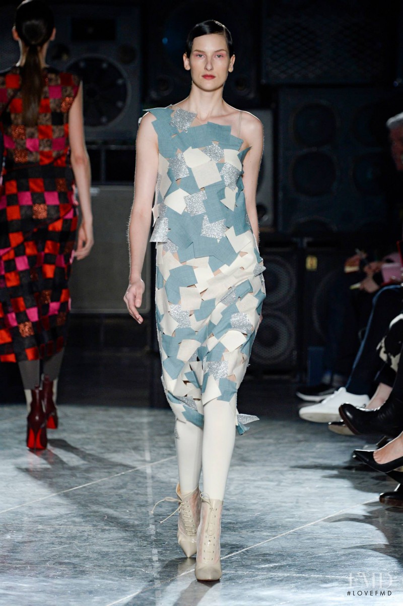 Katia Selinger featured in  the Jonathan Saunders fashion show for Autumn/Winter 2014
