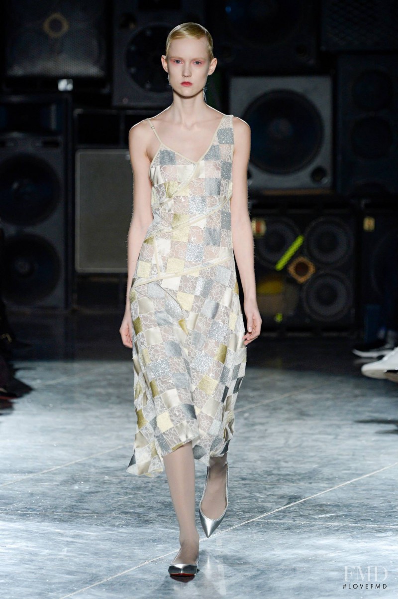 Harleth Kuusik featured in  the Jonathan Saunders fashion show for Autumn/Winter 2014