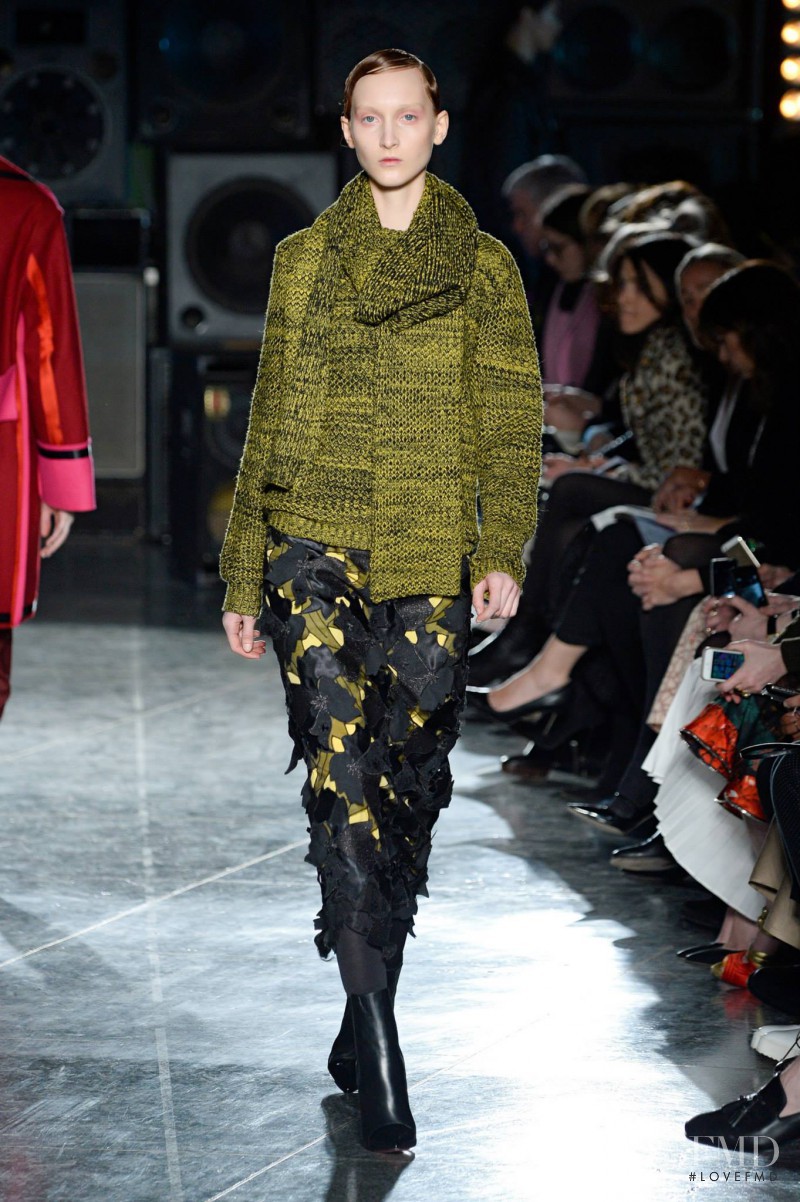 Nika Cole featured in  the Jonathan Saunders fashion show for Autumn/Winter 2014