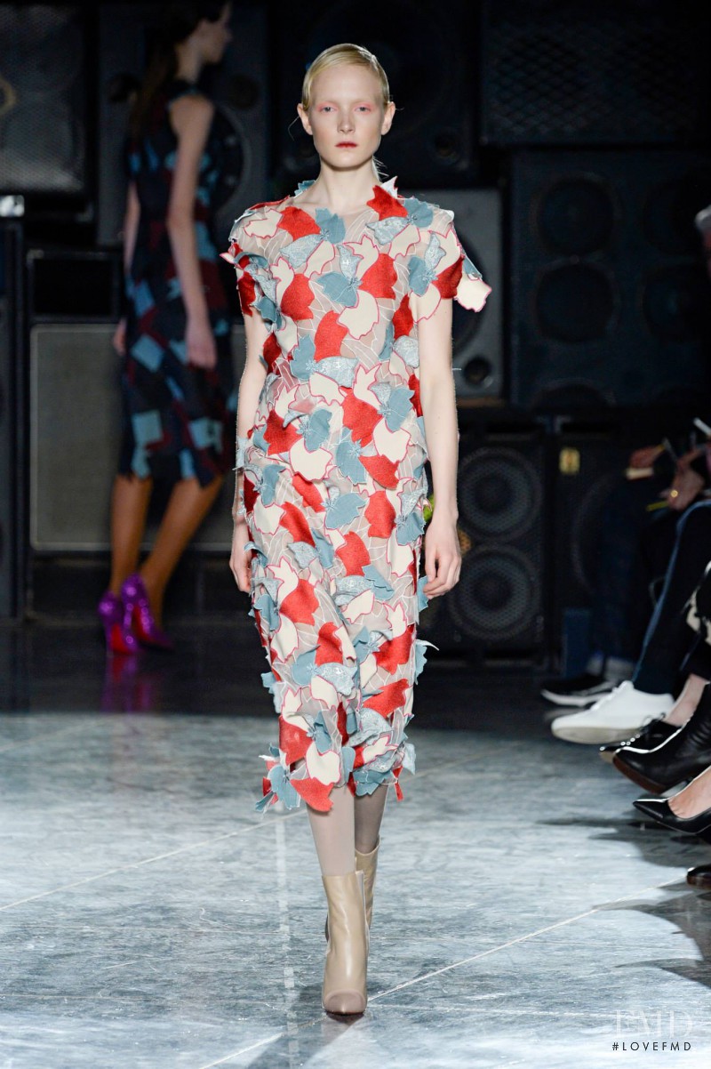 Maja Salamon featured in  the Jonathan Saunders fashion show for Autumn/Winter 2014