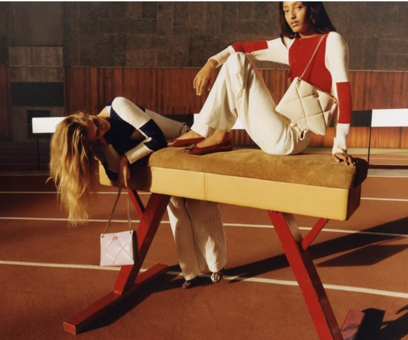 Ida Heiner featured in  the Tory Burch advertisement for Spring/Summer 2025