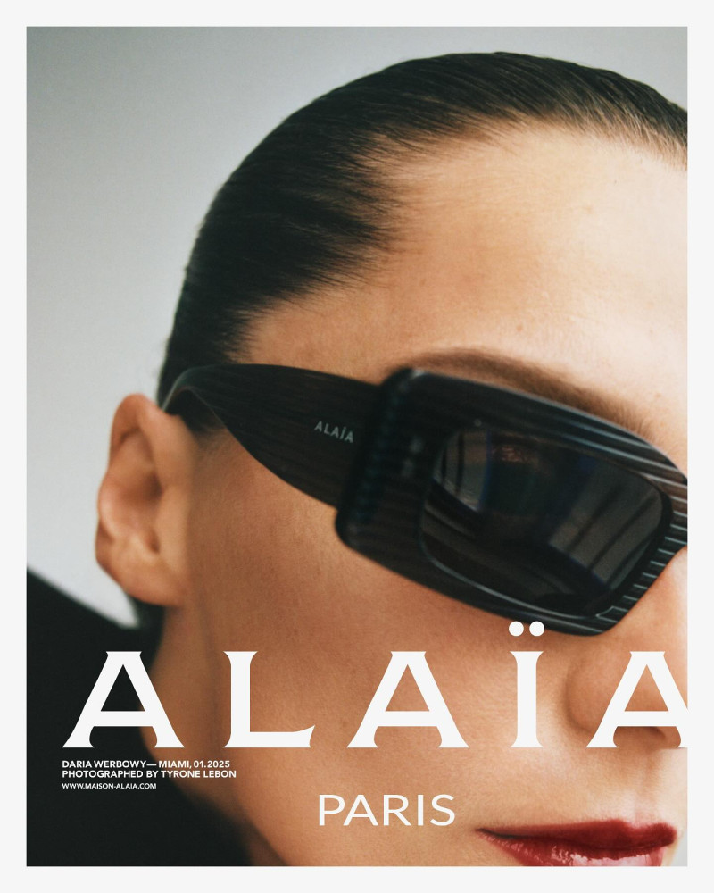 Daria Werbowy featured in  the Alaia advertisement for Spring/Summer 2025