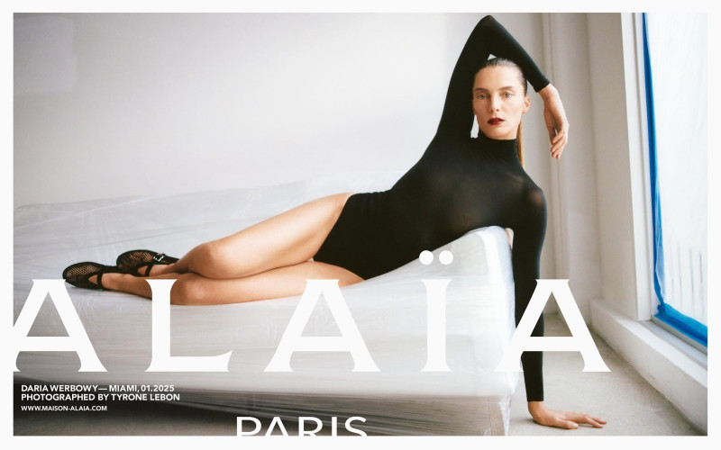 Daria Werbowy featured in  the Alaia advertisement for Spring/Summer 2025