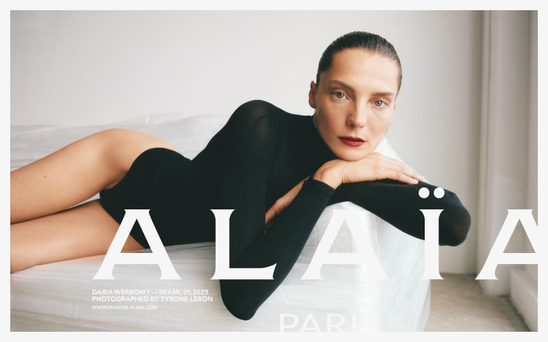 Daria Werbowy featured in  the Alaia advertisement for Spring/Summer 2025