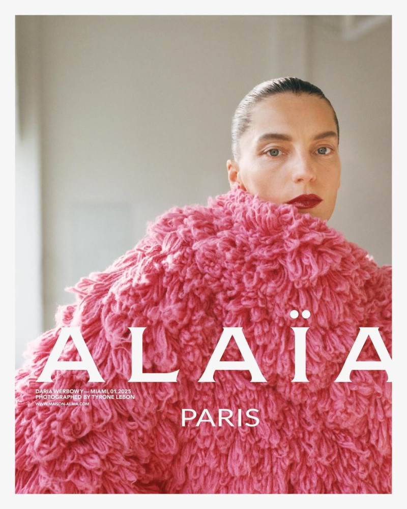 Daria Werbowy featured in  the Alaia advertisement for Spring/Summer 2025